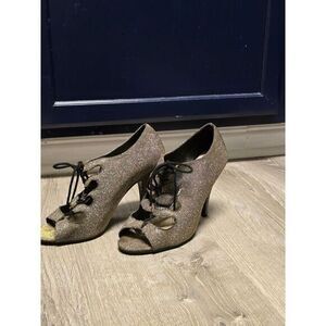 Fioni Night Women's Sparkly‎ Lace Up Heels Size 9.5